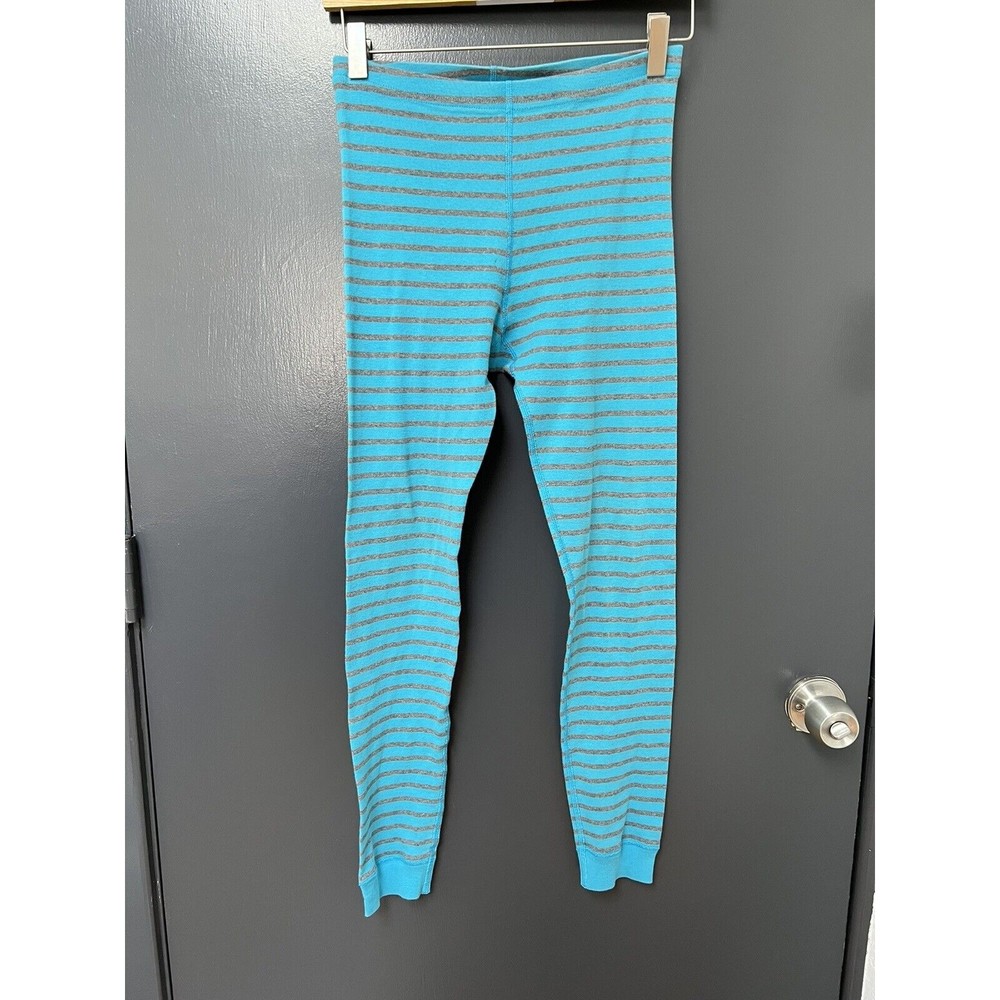 HANNA ANDERSSON Blue Gray STRIPE PAJAMA PANTS ADULT UNISEX SIZE 150cm US12